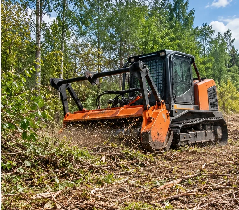 Wycinka drzew i mulczowanie terenu – jak skutecznie oczyścić zarośniętą działkę?